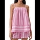 thumbnail image 3 of Conjunto de 2 Piezas de Pijama para Mujer, con Top Corto Sin Mangas con Dobladillo Fluido y Rayas Y2K + Pantalones Cortos de Cintura Alta. Rosa S, 3 of 6
