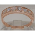 thumbnail image 2 of LBG 14k Rose Gold Cubic Zirconia & Opal Womens Eternity Ring - 9.75 - Sizes 4 to 12 Available, 2 of 5