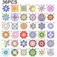 thumbnail image 1 of Conjunto de plantillas de plantillas de Mandala, plantilla hueca de pintura de puntos para pared de piedra de roca, proyectos de arte de dibujo DIY, 36 piezas Speravity  HA7480-01B, 1 of 2