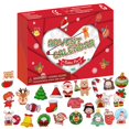 thumbnail image 2 of Christmas Advent 24 Number Countdown Brooch Set Blind Box Pin Kids Gift, 2 of 4