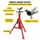 thumbnail image 3 of Soporte de tubo VEVOR 1107B 1/8'-12' 2500 lb Altura ajustable 24'-42', 3 of 9