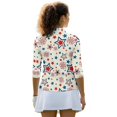 thumbnail image 3 of HUIACONG Five-Pointed Star Pattern Design Women's Golf Top, Quarter Zip Women's Golf Polo Shirts Dry-Fit Fashion Quick Dry Golf Shirt Women for Tennis Sports Outing, 3 of 10