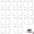 thumbnail image 2 of Acrylic Box 12 Packs Clear Boxes with Lids Plastic Square Cube for Display Small Clear Storage Boxes Birthday Wedding Easter Party Favor Candy Boxes Acrylic Decoration Box, 2 of 4