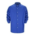 thumbnail image 4 of JTieacloth Casual Button Down Shirts Male Summer Solid Casual Plus Size Shirt Mens Turn Down Collar Long Sleeve Shirt Blue, 4 of 6