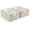 Beige 2 Pack, variant on Foldable Fabric Storage Basket for Shelves, Linen Decorative Storage Bin with Wooden Handles, Small Organizer Cube for Closet, Rectangle Canvas Box for Organizing, Decor, 15x10.6x6 Inches (Blcak)