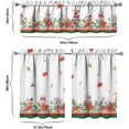 thumbnail image 2 of Christmas Kitchen Curtains and Valances Set of 3,Christmas Poinsettia Berry Holly Christmas Kitchen Decor,Winter Xmas Curtains and Valances Short Curtain Set for Kitchen Bedroom Holiday Decor 36 Inch, 2 of 6