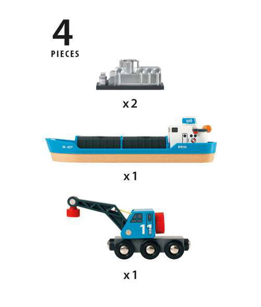 BRIO Freight Ship & Crane Railway Accessory