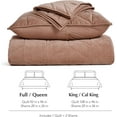 thumbnail image 7 of EVERGRACE 3 Pieces Luxurious Queen Velvet Quilts, Ultra Soft Lightweight Velvet Comforter Set, Matelasse Oversized Bedspread Coverlet for All Season with 2 Shams, Terracotta Clay, 92''x96'', 7 of 7