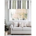 thumbnail image 5 of Valance Curtain Gray Green Kitchen Curtain for Window Stripe Rod Pocket Curtain Valance Window Treatment for Kitchen Bathroom Dining Room 1 Panel 54x18inch, 5 of 9