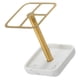thumbnail image 4 of WORGEOUS Soporte de cepillo de dientes de baño Cepillo de maquillaje Soporte de acero inoxidable Base de resina Rack de almacenamiento de pasta de dientes, 4 of 9