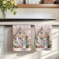 thumbnail image 7 of Easter Bunny Kitchen Towels Set of 2, Colorful Eggs Spring Flowers Pastoral Pink Plaid Absorbent Dish Towels for Kitchen, Microfiber Hand Towel, Quick Drying Tea Towel for Cleaning Dishcloths, 7 of 7