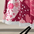 thumbnail image 5 of SKYSONIC Valentine's Day Hearts Round Tablecloth 60inch with Lace Indoor Wrinkle Free, Pink Cute Love Floral Circular Table Cover Washable Farmhouse Tabletop for Kitchen Dining Decor, 5 of 7