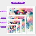 thumbnail image 5 of Hippie Border Collie Portrait Watercolor Tie-Dye Vintage Styles Vinyl Sticker Borders Dog Lovers Gifts Idea Waterproof Decal Art Decor - 00014, 5 of 5