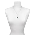 thumbnail image 3 of Delight Jewelry Silvertone Green Paw on Black Disc Silver tone Elegant Infinity Lariat Necklace, 3 of 4