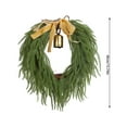 thumbnail image 3 of Christmas Wreath for Front Door,Norfolk Pine Wreaths, Real Touch Greenery Plain Winter Wreath with Burlap Bow, Christmas Decorations Outdoor Indoor,Holiday Farmhouse Wreaths for Indoor Decor, 3 of 7