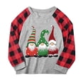 thumbnail image 5 of TrendVibe365 Christmas Family Pajamas Gray Gnomes Mens Christmas Vacation Pajamas Long Sleeve Tees and Plaid Pants Crew Neck Cute Xmas Jammies 2 Piece Winter Lounge Sets 2023 Christmas Gifts, 5 of 5