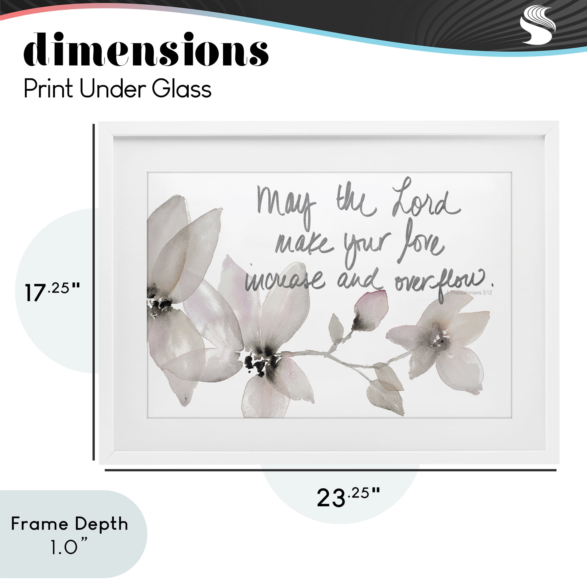 Stupell Industries Love Increase & Overflow White Framed Print Under Glass, design by Lanie Loreth
