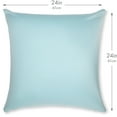thumbnail image 2 of 24" x 24" Throw Pillow – Sweat Baby Blue: 1 PCS Luxurious Premium Microbead Pillow With 85/15 Nylon/Spandex Fabric. Forever Fluffy, Outstanding Beauty & Support. Silky, Soft & Beyond Comfortable, 2 of 7