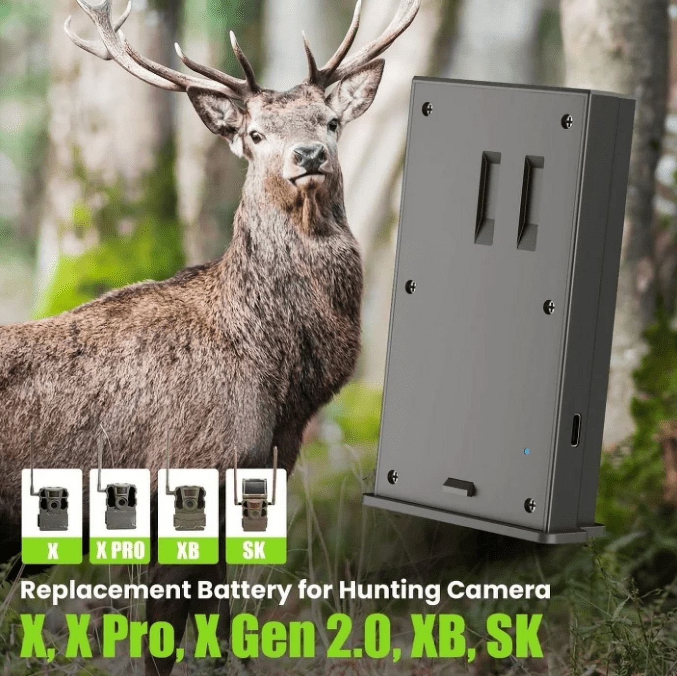 Rechargeable Battery Pack 6000mAh for Hunting Camera Tactacam Reveal X, X Pro, X Gen 2.0, Xb, Sk