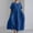 *Blue, variant on ClodeEU Women's Round Neck Short Sleeve Midi Dress,Casual Loose Fit Summer Dress with Pockets Black,Women's Plus L