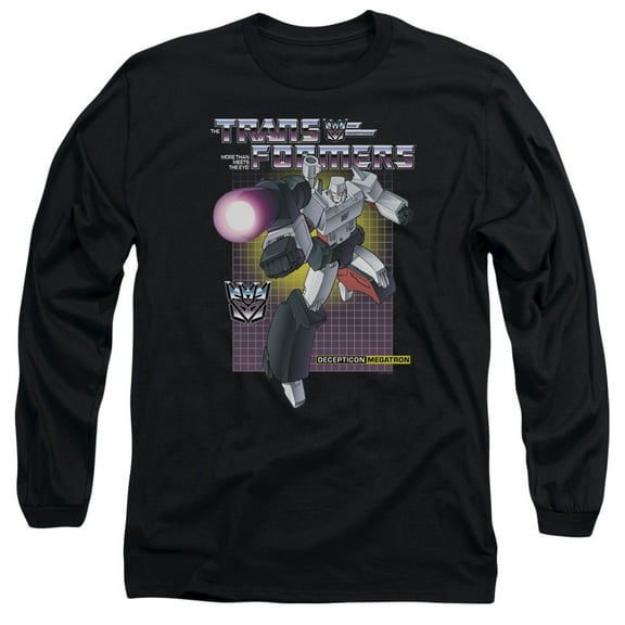 Transformers Megatron Long Sleeve Adult 18/1 T-Shirt Black