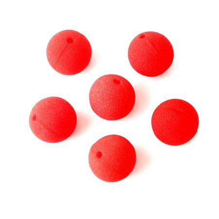6x Red Foam Circus Clown Nose Costume Accessory Carnival Christmas Party