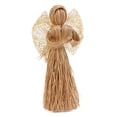 thumbnail image 5 of 2 Straw Angels with Wire Stand - Handcrafted Holiday Décor, 5 of 5