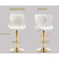 thumbnail image 5 of EALSON Velvet Bar Stools Set of 4 Counter Height Barstools with Back Swivel Bar Chairs with Gold Base Modern Adjustable Kitchen Island Stools for Home Bar/Dining Room, Cream, 5 of 14