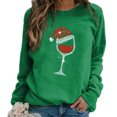 thumbnail image 2 of Sudadera de manga larga con estampado navideño informal con cuello redondo para mujer a la moda Fridja  FKASFK1140, 2 of 4