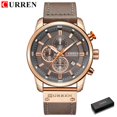 thumbnail image 1 of Reloj Curren para hombre marca superior moda deportes de lujo cuero multifuncional cuarzo resistente al agua 8291, 1 of 4