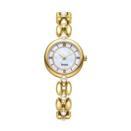 JUVET Womens Watch, Flash pearl Stainless Steel Bracelet Quartz Waterproof Watch, Gift for women JV0909-A4