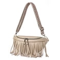 thumbnail image 4 of Bolso Cruzado Con Bandolera para Mujer  Bolso Informal Con Borlas en El Pecho  Bolso Con Borlas (Beige), 4 of 9