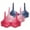 Red&Pink&Blue, variant on 3 Pack Women's Scalloped Lace Bra Embroidery Floral Bralette Underwire Minimizer Bras Unlined 3/4 Cups Bra Non-Padded Plus Size Sexy Push up Brassiere Lingerie(Black&Beige&White,40/90E)