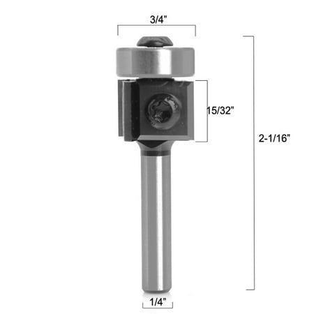 

GLFILL Insert Style Solid Carbide Flush Trim Router Bit Milling Cutter Woodworking