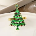 thumbnail image 3 of Christmas Napkins Cloth,Christmas Cloth Napkins Christmas Metal Christmas Tree Napkin Clasp Napkin Ring Christmas Napkin Clasp Diamond Encrusted Mouth Cloth Ring Christmas Napkin Rings, 3 of 6