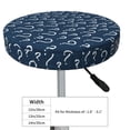thumbnail image 4 of Picia Question Marks Pattern Round Stool Covers Comfy Seat Covers Stretch Removable Washable Chair Slipcover Round Bar Chair Cushion Cover-12 inch, 4 of 7