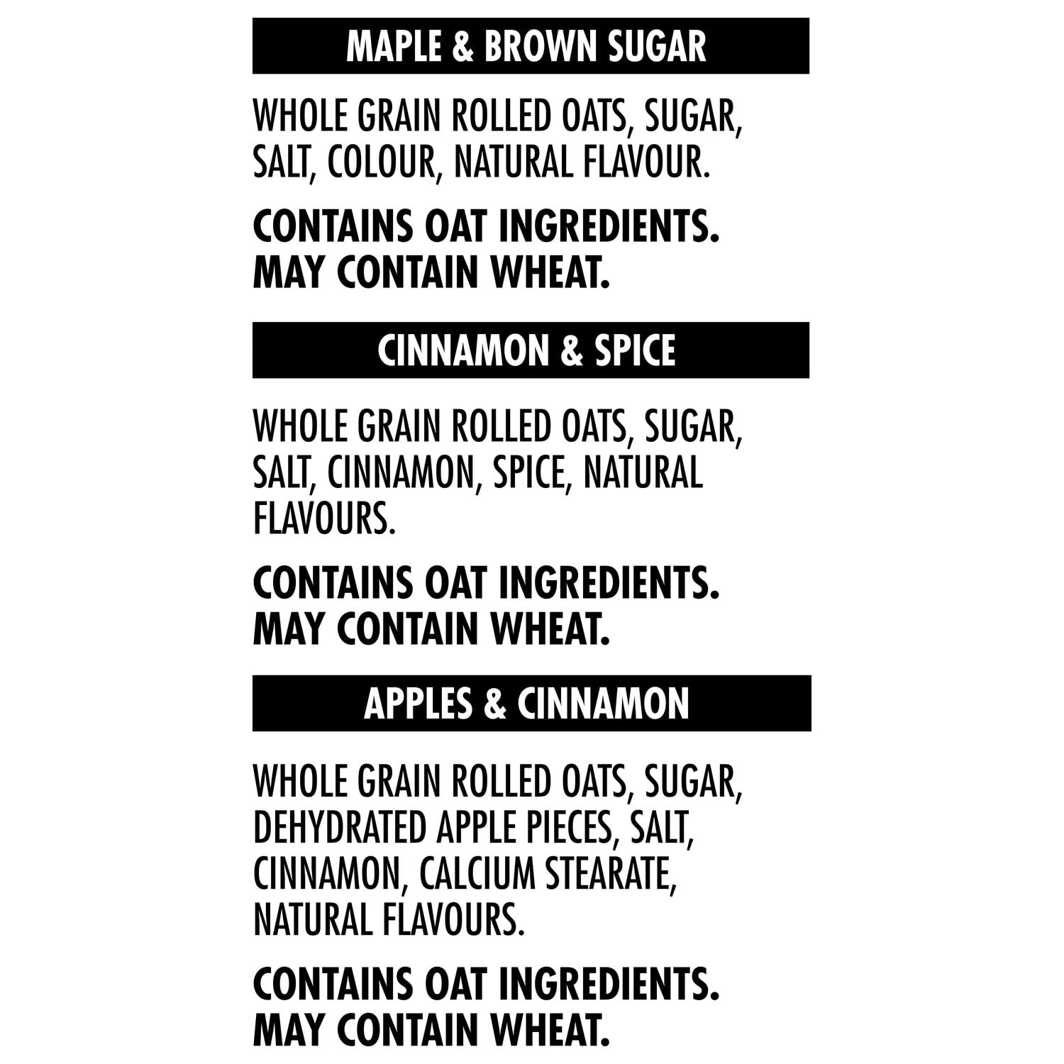 Quaker Instant Oatmeal 3 Flavour Variety Pack