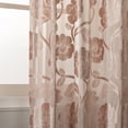 thumbnail image 7 of VOGOL Mocha Brown Sheer Curtains, Vintage Floral Jacquard Voile Sheer 52x63 Inches for Bedroom, 7 of 7