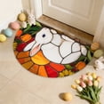 thumbnail image 6 of Deeceymbur Semi Circle Absorbent Waterproof Door Mat for Inside Front Door Entryway Rug Non Slip Back Washable Decor Carpet Kitchen Bathroom Living Room, 6 of 6