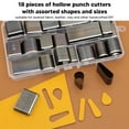 thumbnail image 3 of Molde Para Perforador De Cuero, 18 Piezas, Cortador De Cuero Multiusos De Alta Densidad, Perforador De Acero Con Alto Contenido De Carbono Para Bricolaje, 3 of 7