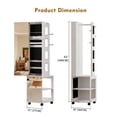 thumbnail image 6 of 360° Swivel Jewelry Armoire, 63" Full Length Mirror with Jewelry Storage, LED 3 Color Dimmable Jewelry Organizer Armoire, Standing Jewelry Cabinet, Gift for Ladies, 6 of 7