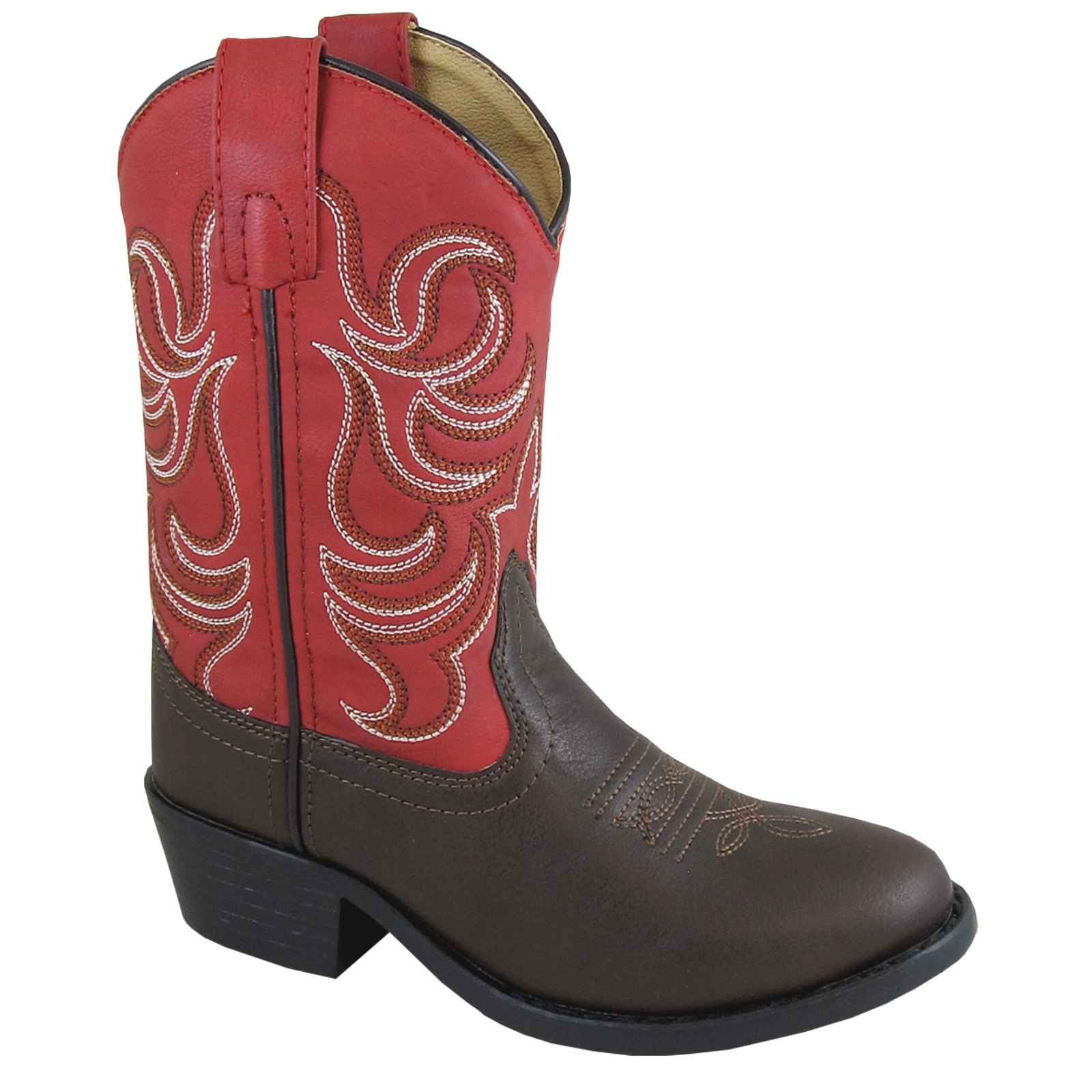 Monterey Dark Brown/Red Cowboy Boots 
