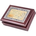 thumbnail image 3 of Guardian Angels Rosewood Finish Silver Inlay Jewelry Music Boxâ??Wonderful World, 3 of 5