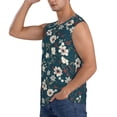 thumbnail image 3 of Goofa Vintage Floral Printed Men's Sleeveless T-Shirt - Athletic Gym Workout Tank Top for Men - Moisture-Wicking, UPF 30+ Quick-Dry Muscle Tee-3X-Large, 3 of 8