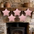 thumbnail image 4 of Set de colgantes decorativos en forma de estrella 5PCS | Aspecto de vidrio marino | Adornos de tela Azul Rosa Beige Blanco Rojo Gris Verde Amarillo | Decoración sostenible del hogar | Acento, 4 of 7