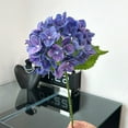 thumbnail image 4 of Hydrangea Artificial Flowers Bulk Hydrangea Silk Flowers with Stems Flower Bouquets for Florals Arrangement Home Wedding Party Centerpieces Decor Arch Decoration （Dark Purple）, 4 of 6