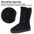 thumbnail image 3 of Qaltryn Mid Calf Toggle Snow Boots for Women Faux Fur Trim Lined Non Slip Warm Winter Casual Boots for Outdoor，Daily Wear, 3 of 9