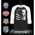 thumbnail image 2 of Shop4Ever Men's Martin Luther King Jr. Flag Raglan Baseball Shirt X-Large Black/White, 2 of 4