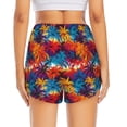 thumbnail image 4 of Fotbe Colorful Hawaii Palms Womens High Waist Running Shorts Athletic Workout Quick Dry Shorts for Women with Pockets Gym Yoga Summer Shorts-Small, 4 of 9