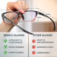 thumbnail image 4 of Gafas Benicci con filtro de luz azul, negro con degradado rojo, 4 of 7